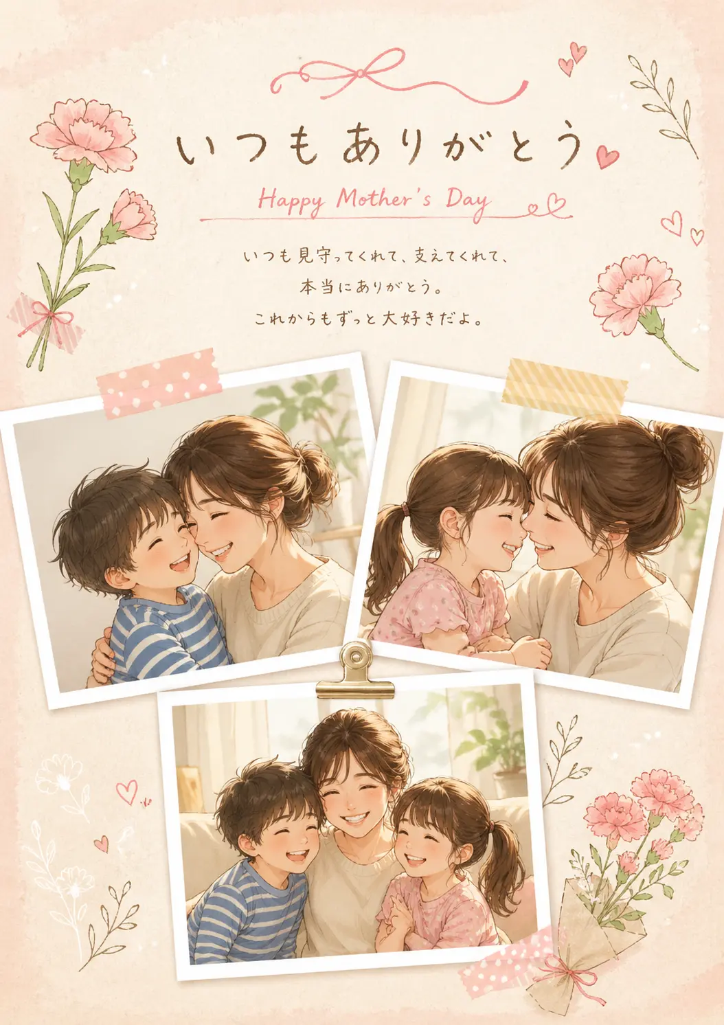 母の日ポスターの作例